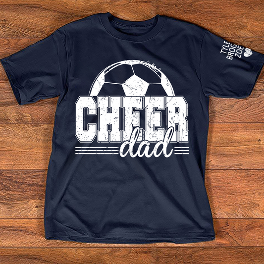 Dad's Cheer T-shirt, personalized Cheering Shirt With Kids' Names, A Meaningful Gift For Your Loved Ones