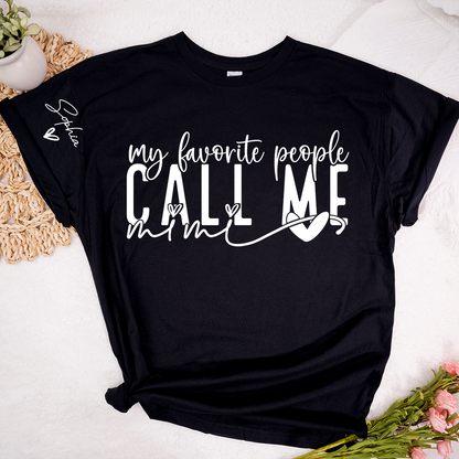Personalized My Favorite People Call Me Mimi TShirt, Custom Name Tee For Grandma And Kids