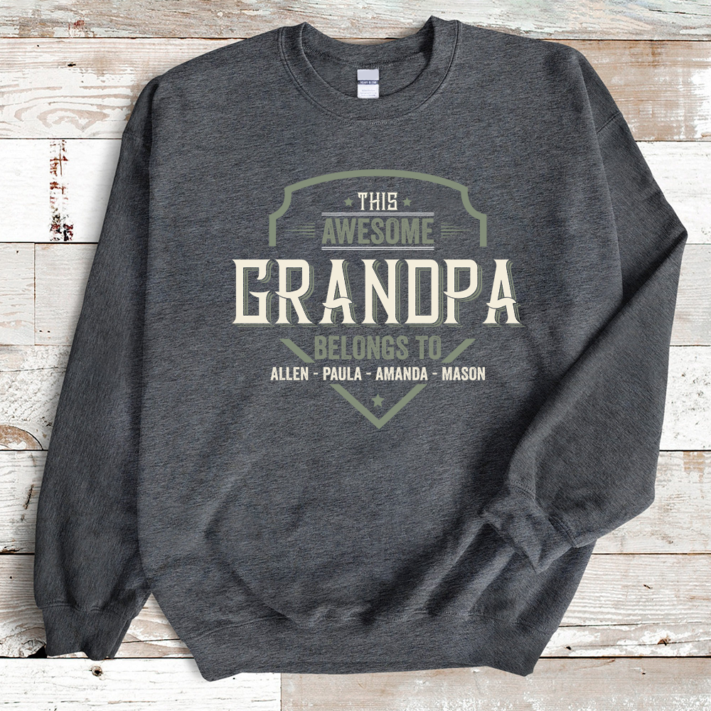 This Awesome Grandpa With Names Sweatshirt