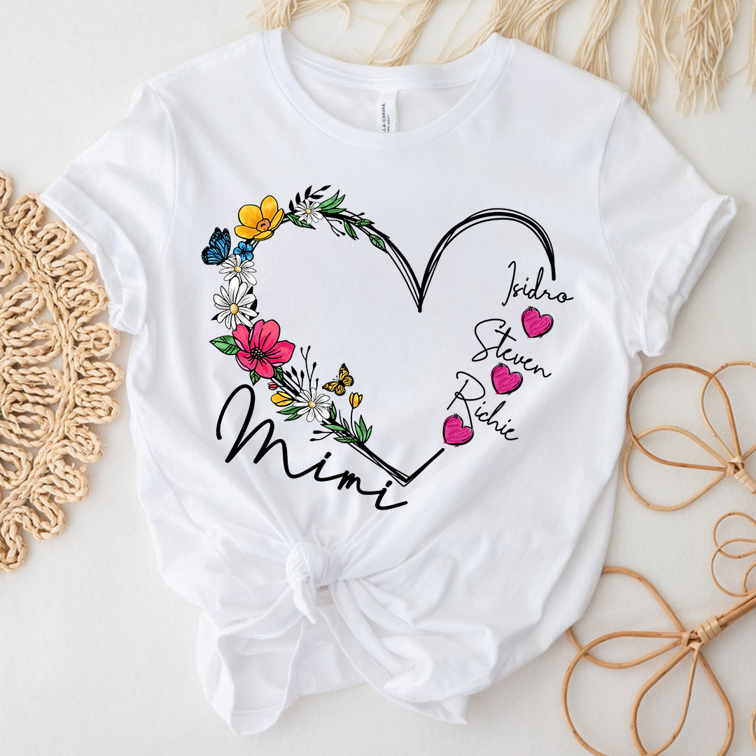 Heart Flowers For Grandma And Kids LTP01
