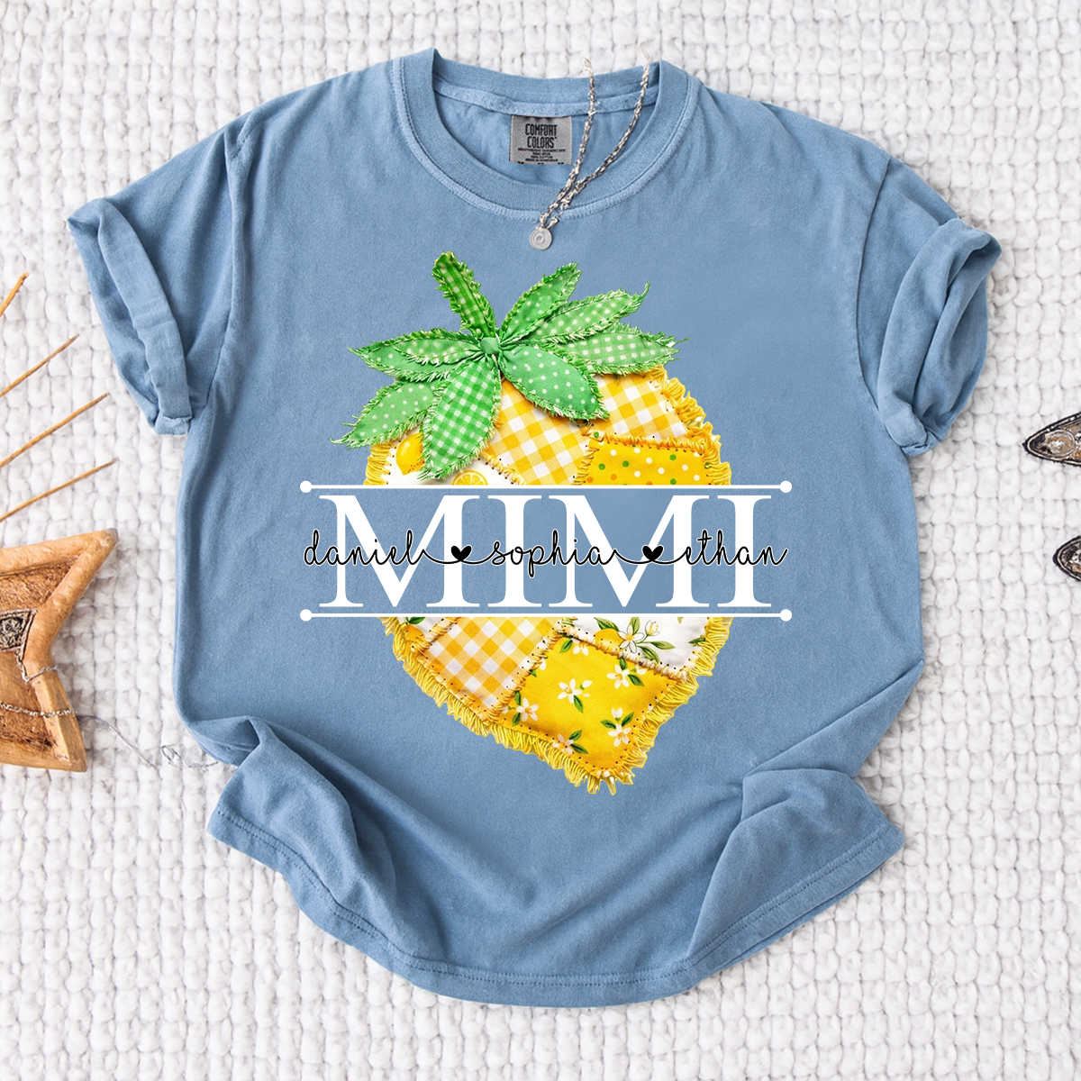 Comfort Colors® Personalized Mimi Lemon Shirt, Sweet Summer Fruit Grandma Gift