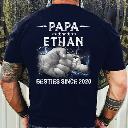 Personalized Papa Grandkids Besties Father's Day Backside
