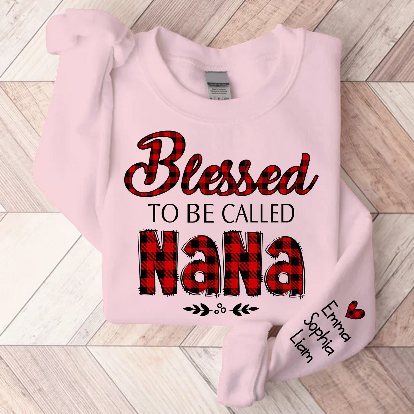 Blessed To Be Called Nana Christmas, Custom Nana With Kids TH Sweatshirt