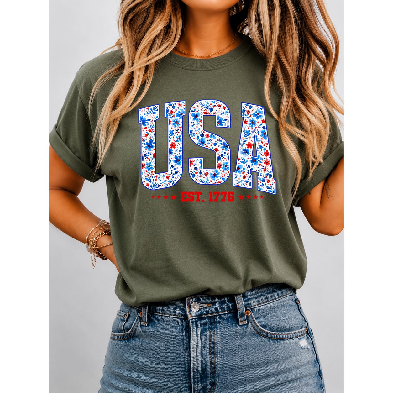 USA Patriotic T-Shirt – 4th of July Independence Day EST. 1776 Gift