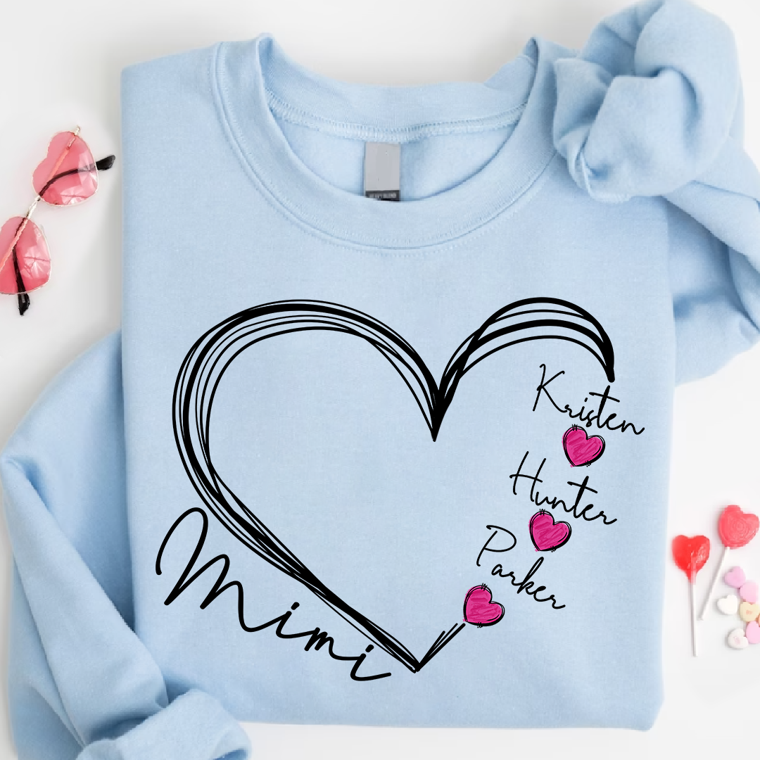 Custom Heart Mimi And Kids Valentine's Day LTP01