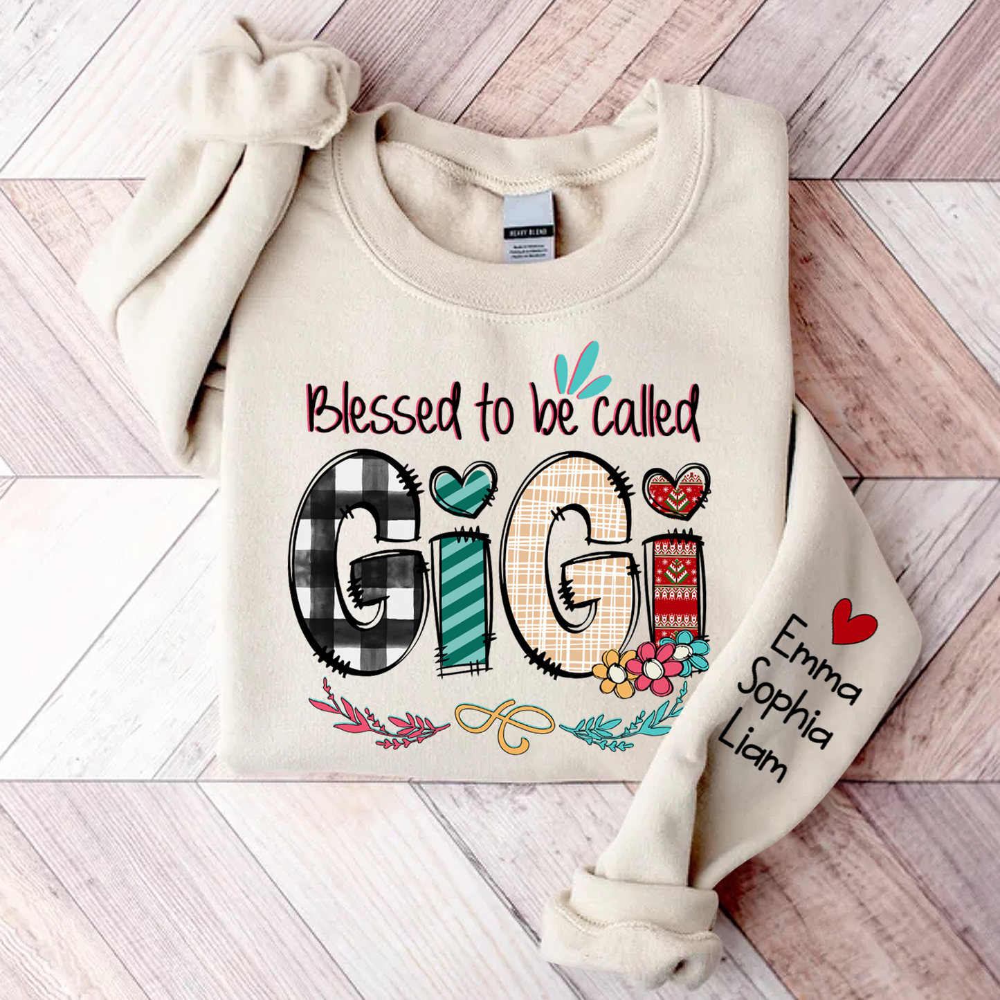 Blessed To Be Called Gigi, Custom Gigi And Kids, Grandma Gift TH Sweatshirt