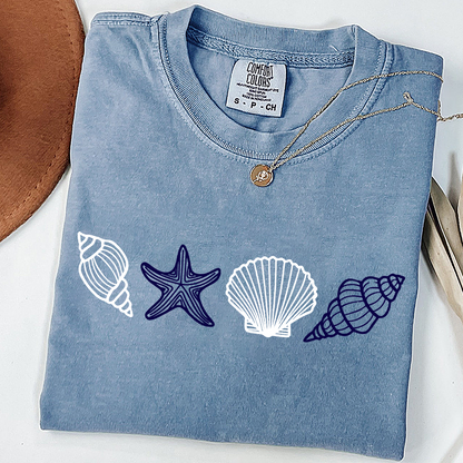 Comfort Colors® SeaShell Shirt, Beach T-Shirt, Summer Woman Shirt, Aesthetic Shirt, Ocean Lover Gift