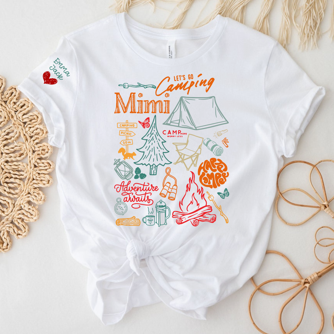 Camping Grandma T-Shirt for Mimi Lovers Adventure Outdoors Gift Tee