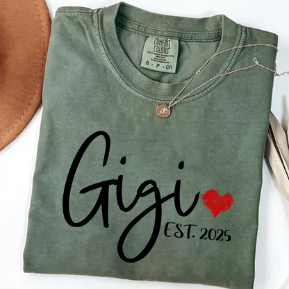 Comfort Colors® Personalized Gigi Est 2025 T-Shirt