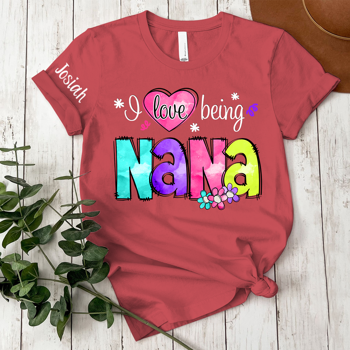 Personalized I Love Being Gigi Shirt, Custom Nickname and Grandkids' Names T-Shirt