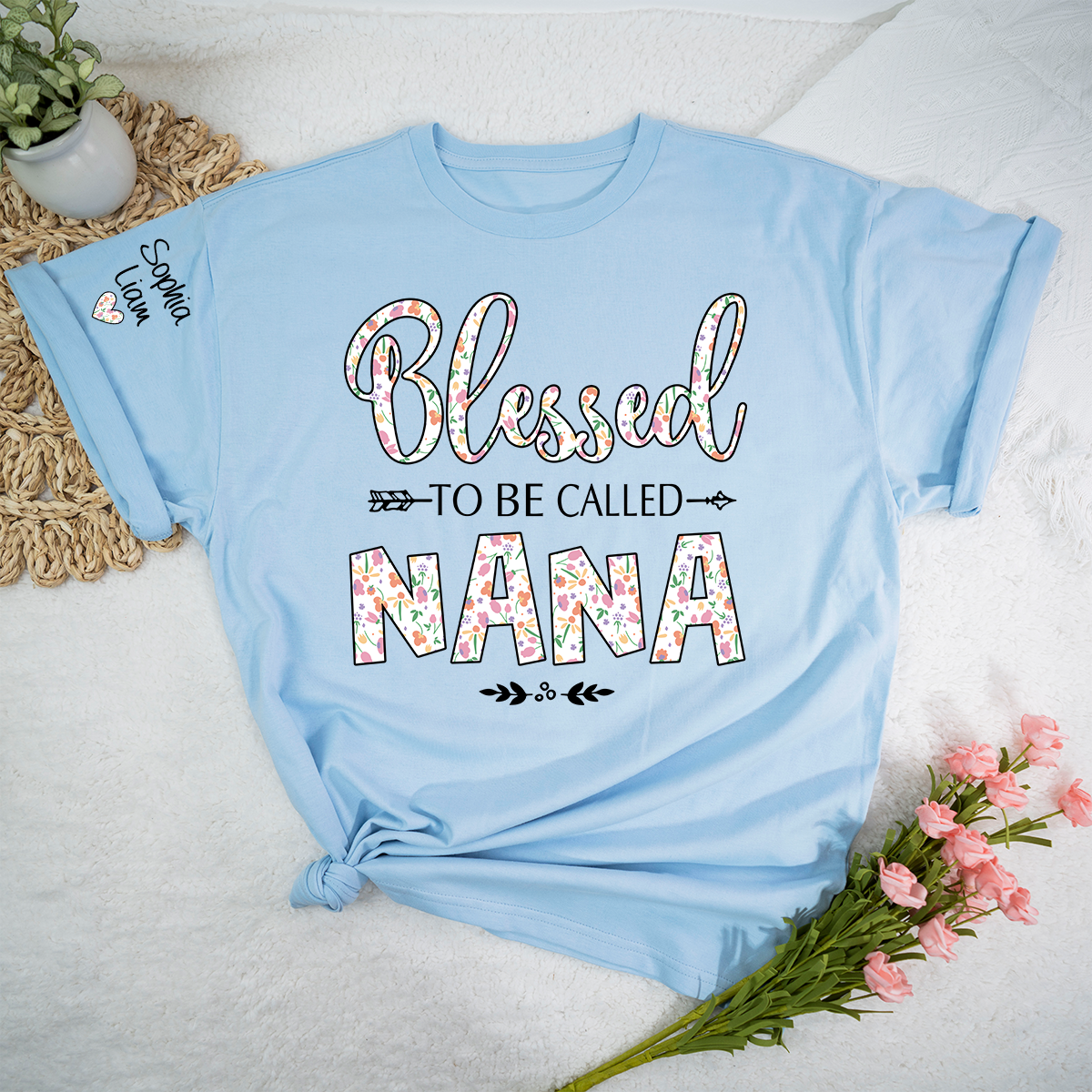 Nana Shirt Blessed To Be Called Nana, Floral Grandma Tee, Meaningful Gift for Nana