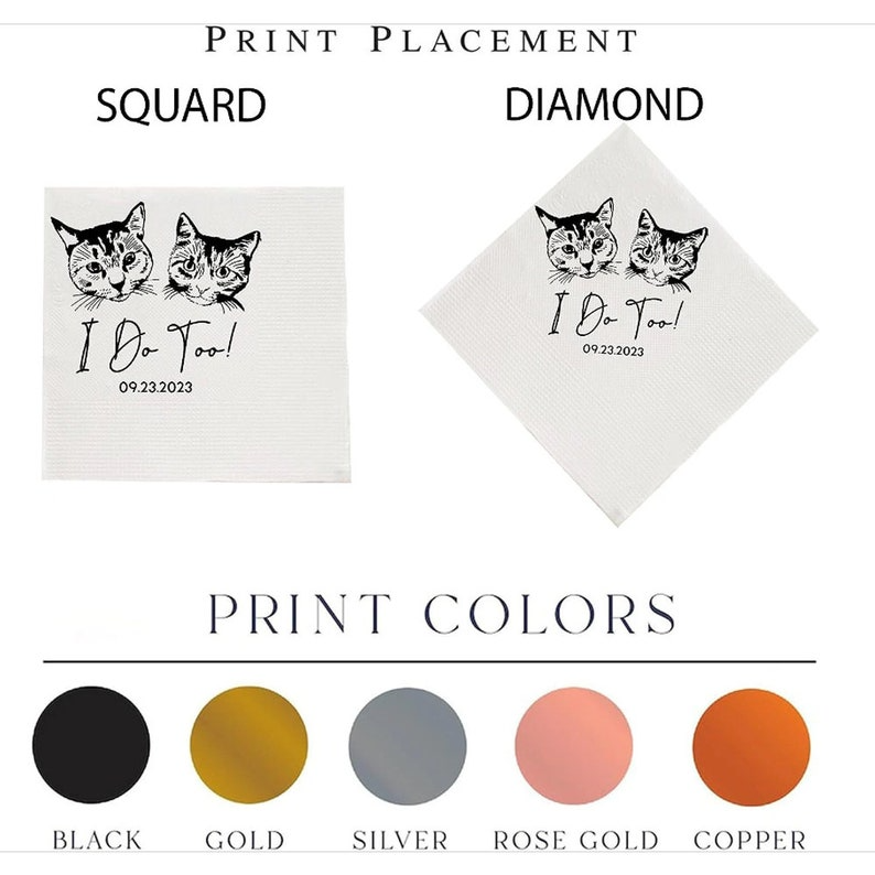 Personalized Elegant Wedding Cocktail Napkins, Engagement Party, Gifts for Couple, Engagement Wedding Gifts, Custom Cocktail Beverage Paper