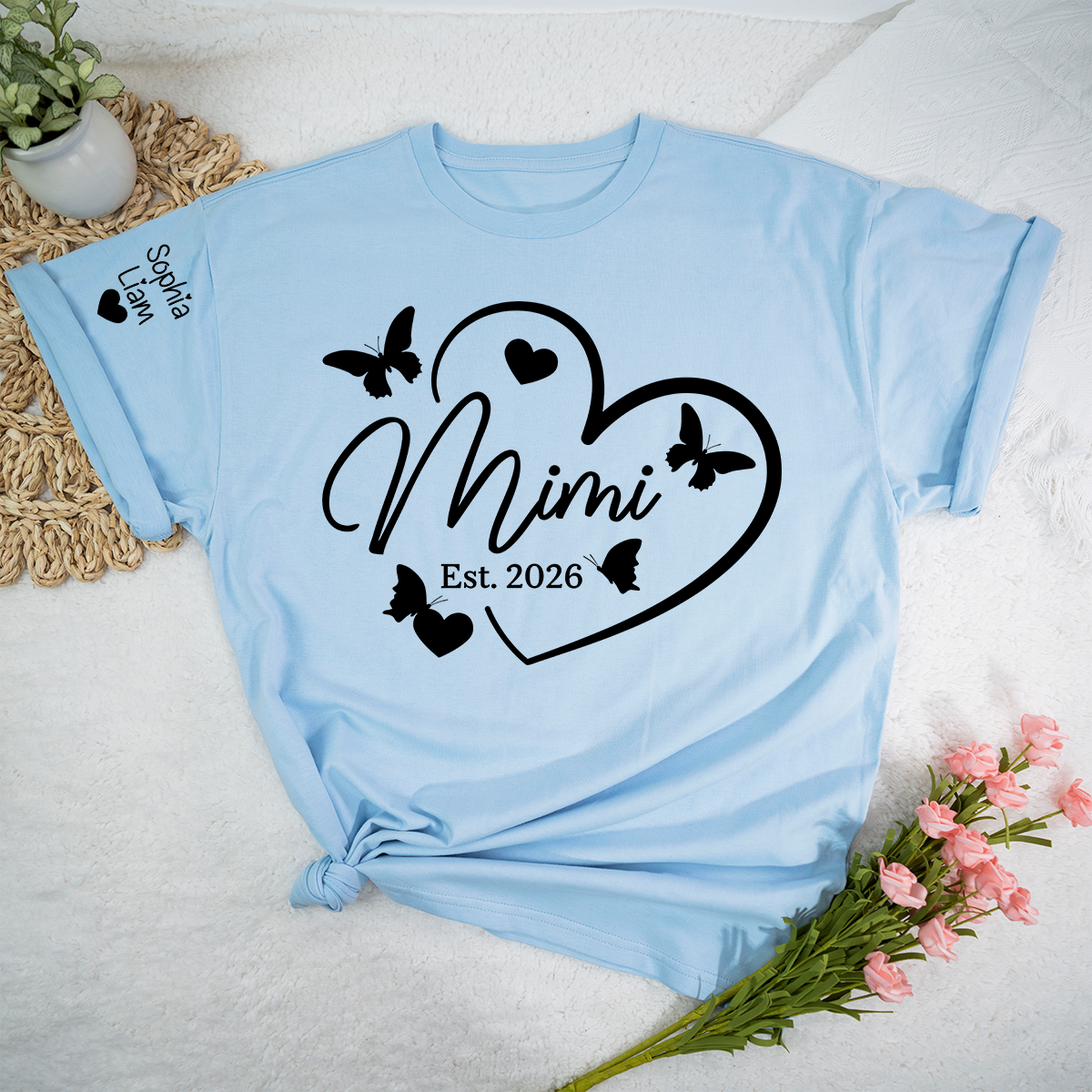Mimi Est 2026 Shirt, Promoted to Mimi T-Shirt, New Grandma Announcement Gift for Her
