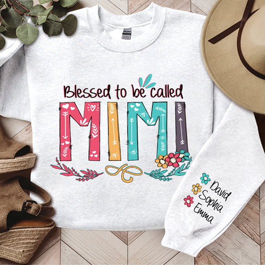 Blessed To Be Called Mimi And Grandkids TH Sweatshirt