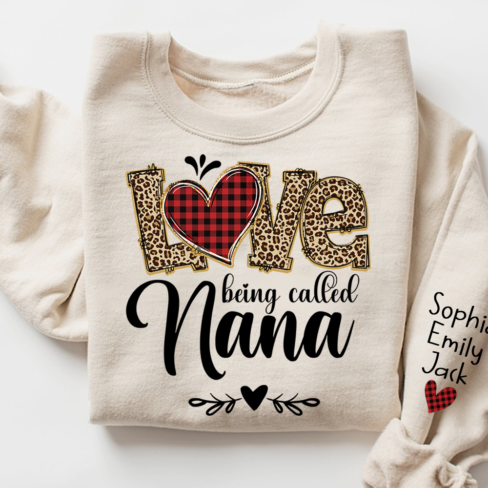 Personalized Love Being Called Mimi Sweatshirt, Gifts for Grandma, Custom Grandma and Grandchild Names