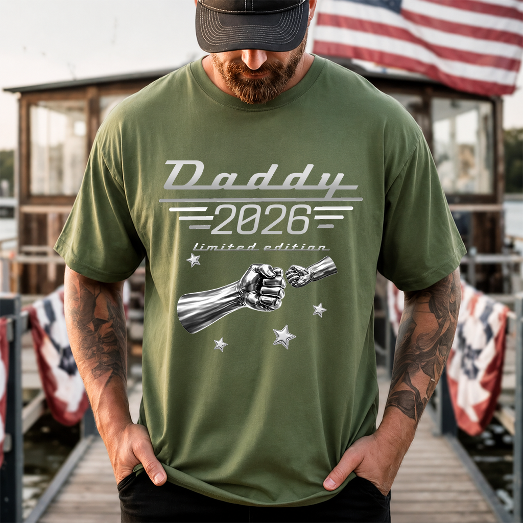Dad Limited Edition T-Shirt – Personalized Fist Bump Design Gift for Father Papa Birthday Fathers Day