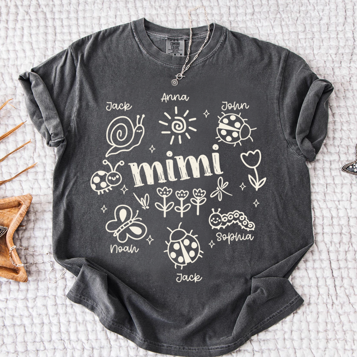 Comfort Colors® Mimi Sea Life T-Shirt for Women Personalized Ocean Animal Shirt for Grandma Mom Gifts