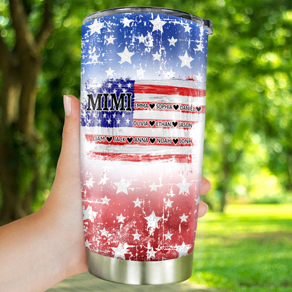 Personalized Water Cup, Custom Nickname Mimi And Kids. Portable Water Cup With Lid