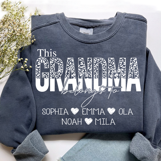 Personalized This Grandma Belong To Sweatshirt, Gifts for Grandma, Custom Grandma And Grandchild Name
