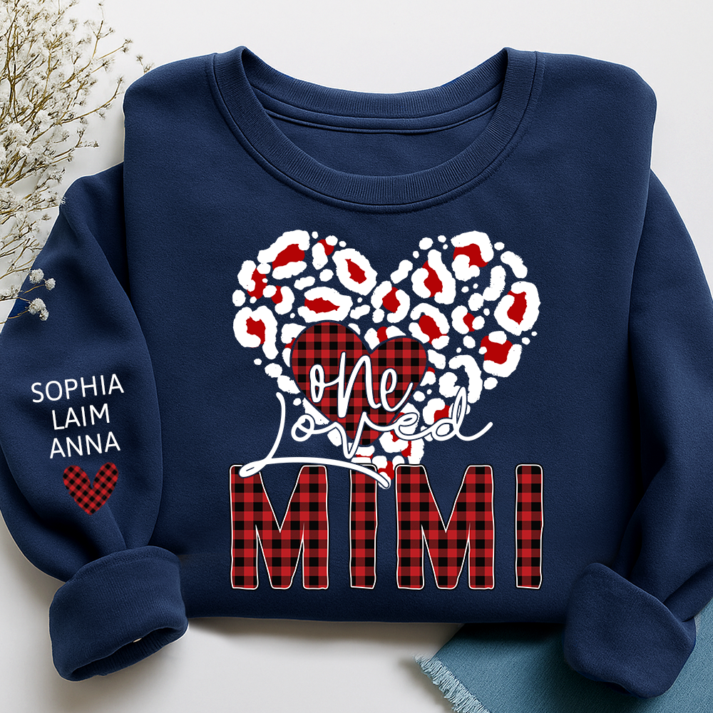 Personalized One Love Mimi Sweatshirt, Custom Grandma And Kids, Gift For Design for Valentine
