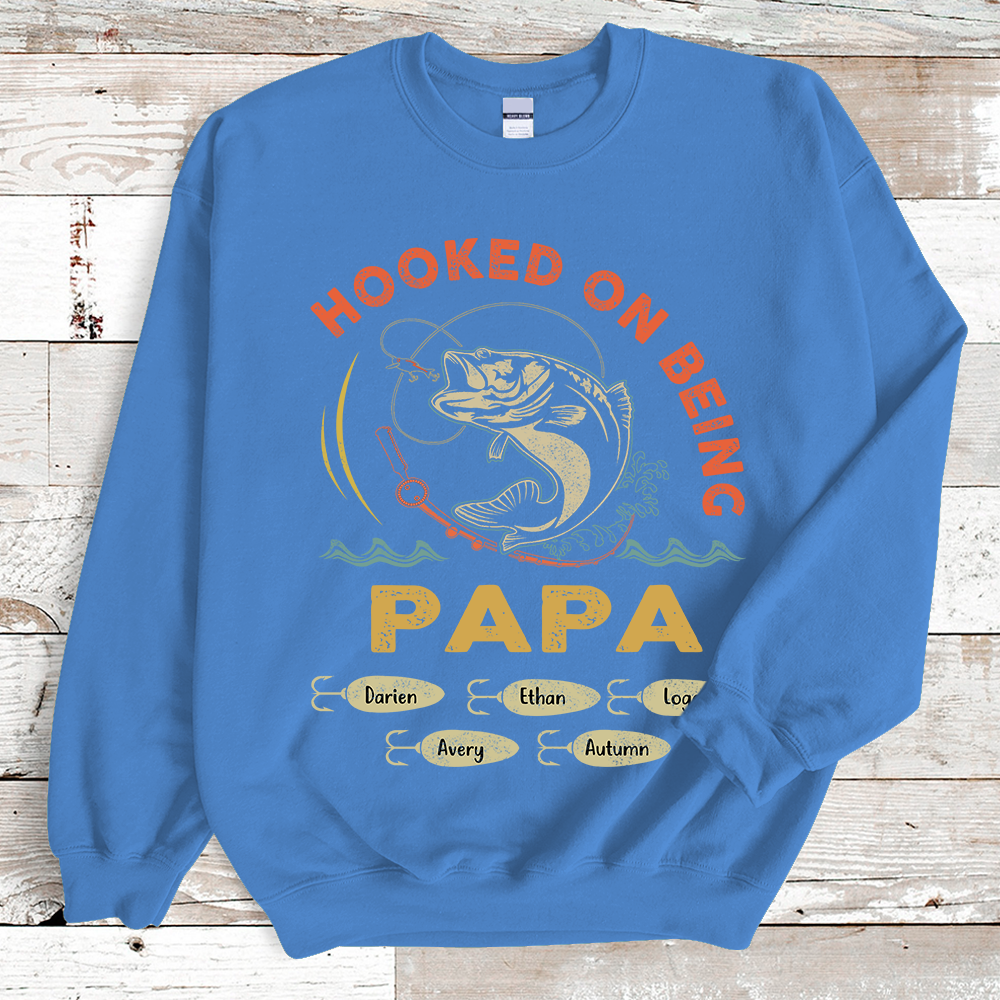 Hooked On Being Grandpa Sweatshirt