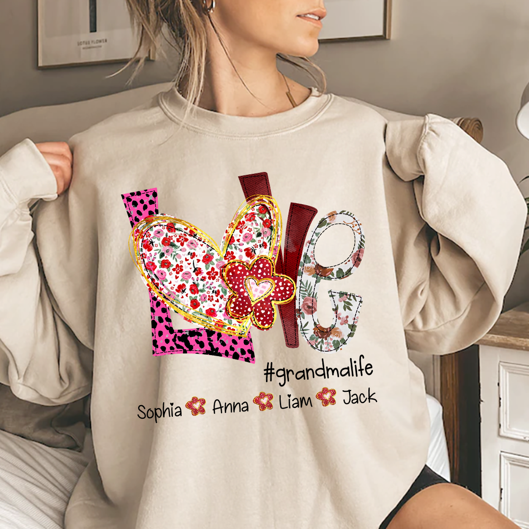 Valentine's Day Love Grandma Life And Kids LTP01