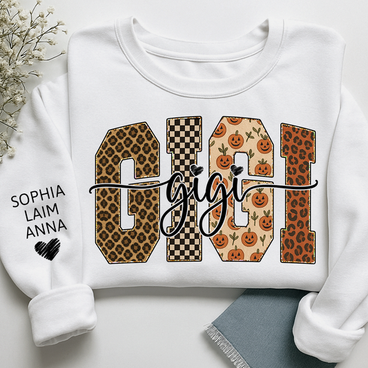 Bible Pumpkin Leopard Gigi Gifts, Custom Gifts for Gigi And Kids
