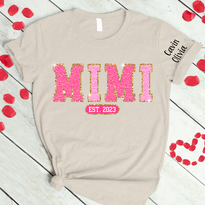Custom Mimi Est Glitter Mother's Day Trend T-Shirt