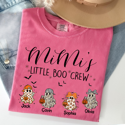 Comfort Colors® Custom Halloween Grandma Shirt, Grandma Boo Crew Ghost Boy Girl Shirt, Grandma's Bootiful Crew Shirt