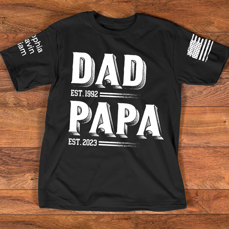 Custom Dad Grandpa Est With Kids Father's Day