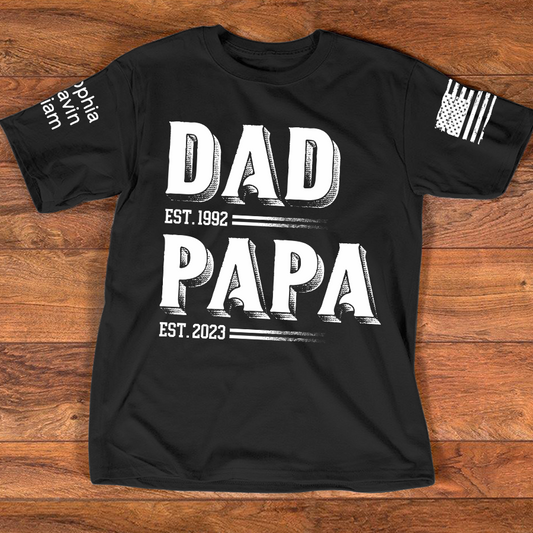 Custom Dad Grandpa Est With Kids Father's Day