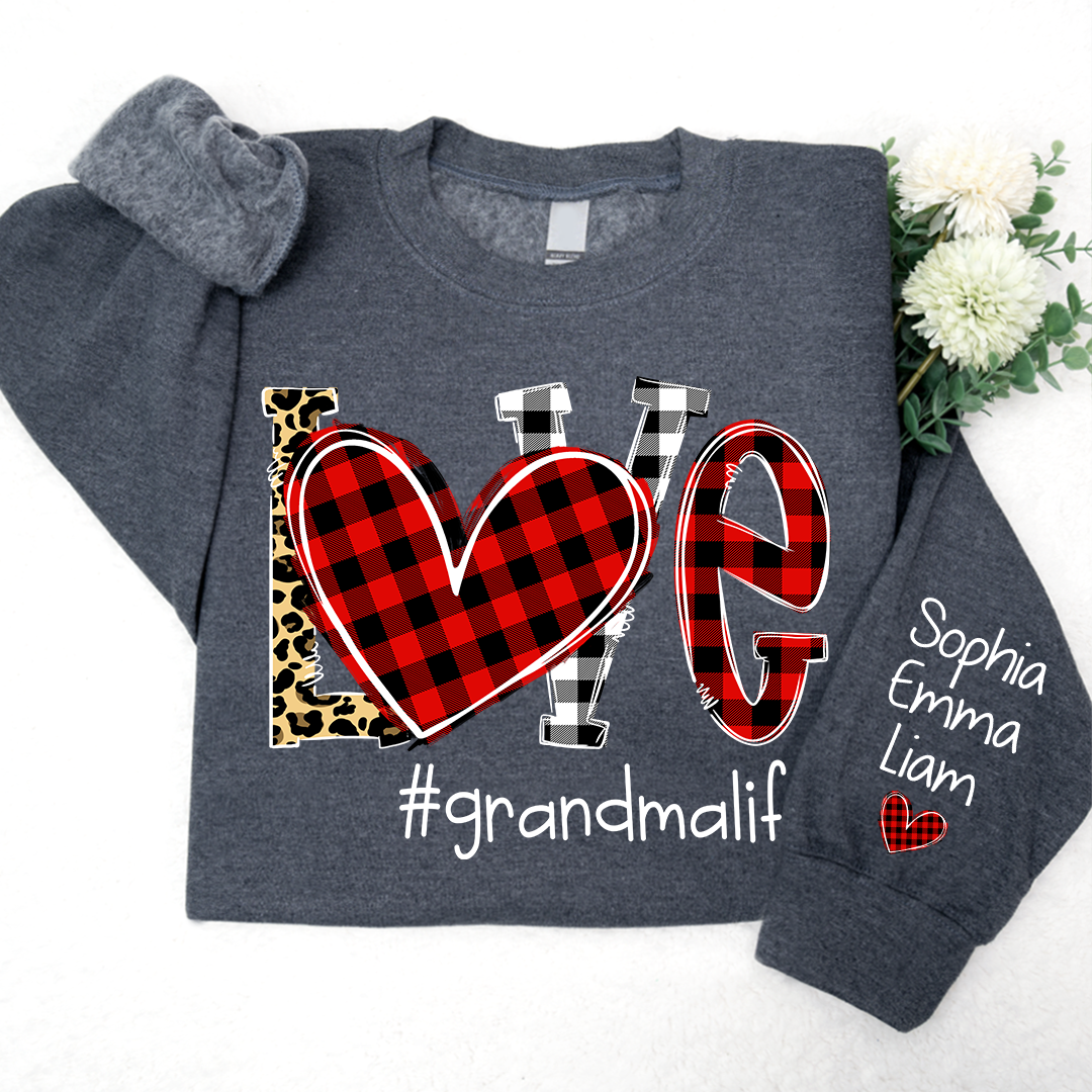 Personalized Love Grandma Life With Kids Sweatshirt