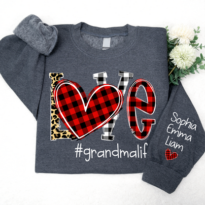 Personalized Love Grandma Life With Kids Sweatshirt