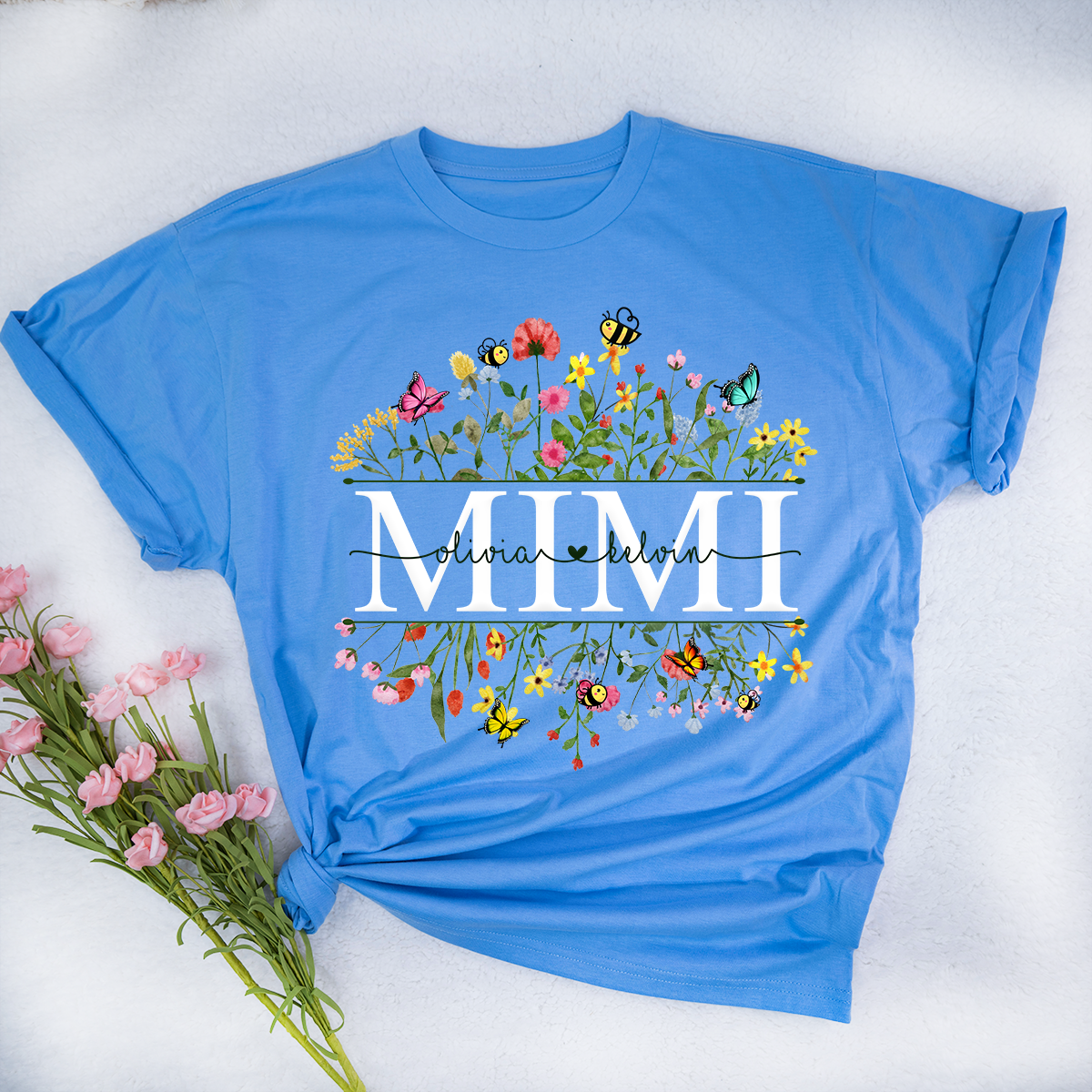 Custom Nana Flower Trend 2024 Mother's Day T-Shirt