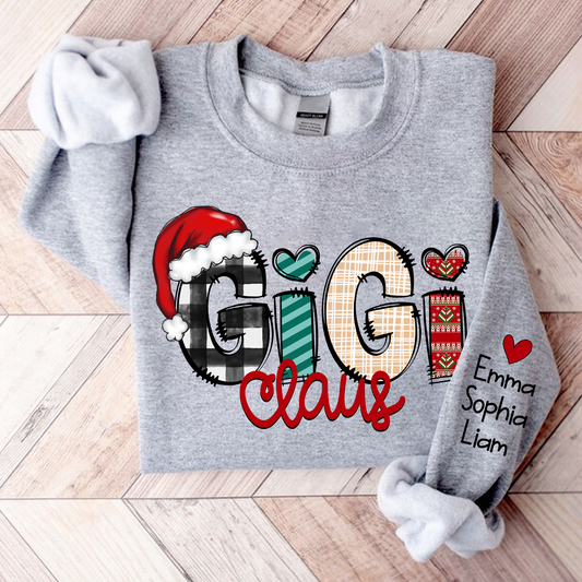 Gigi Claus Christmas With Grandkids, Grandma Gift TH Sweatshirt