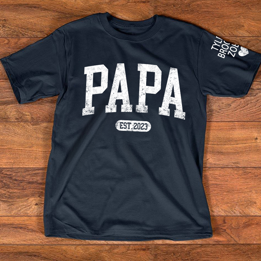 Personalized Papa Est With Grandkids Father's Day