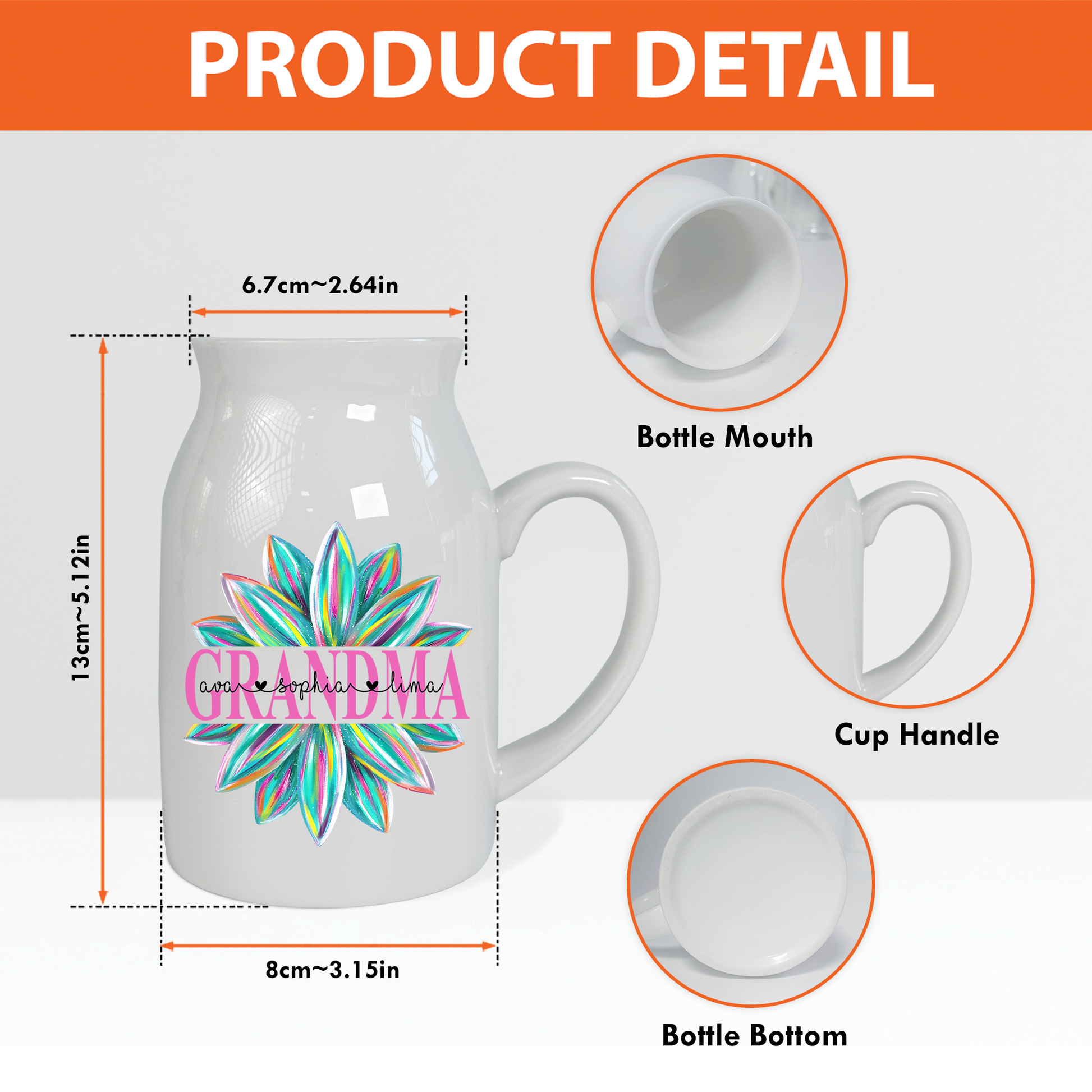 Grandma Flower CG733 Ceramic Flower Vase, Mother's Day Gifts