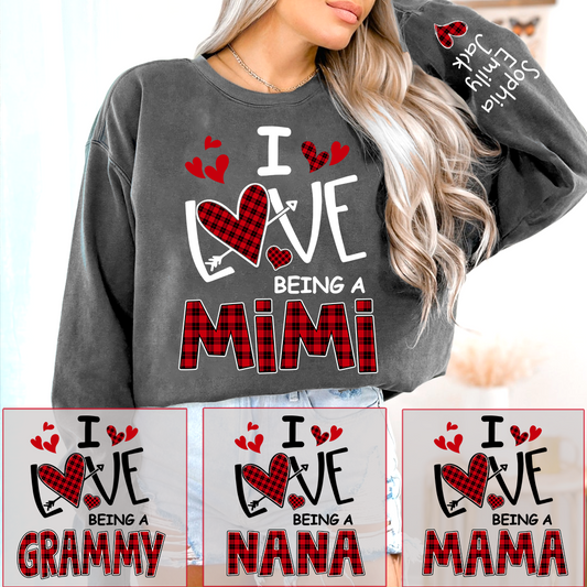I Love Being A Mimi Sweatshirt, Gifts for Grandma, Custom Grandma and Grandchild Names