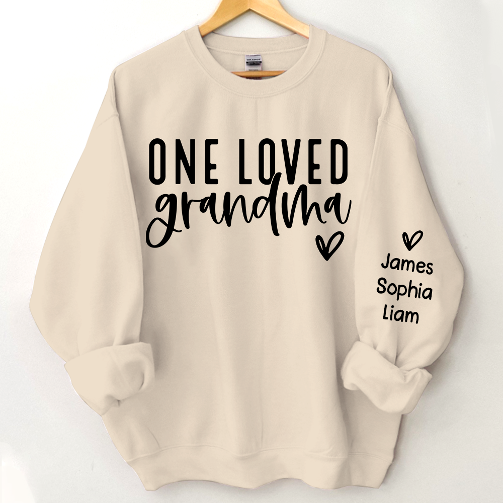 One Loved Grandma Sweatshirt, Grandma And Kids, Grandma Gift TH