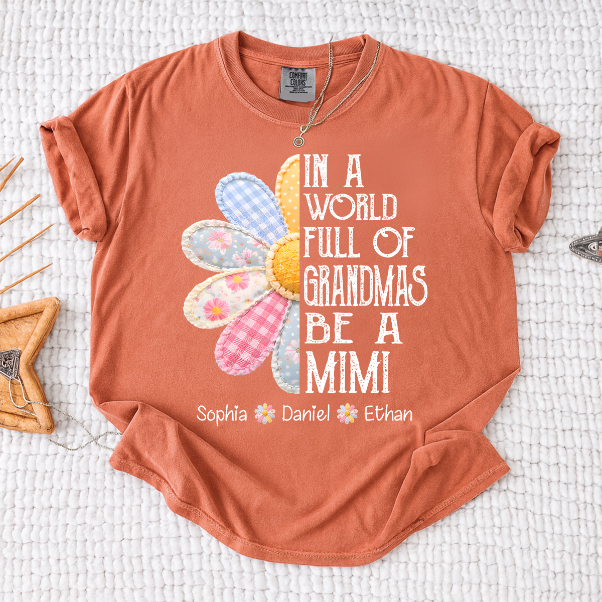 Comfort Colors Personalized In a World Full of Grandmas Be a MIMI T Shirt, Custom Family Names, Perfect Gift for Mimi