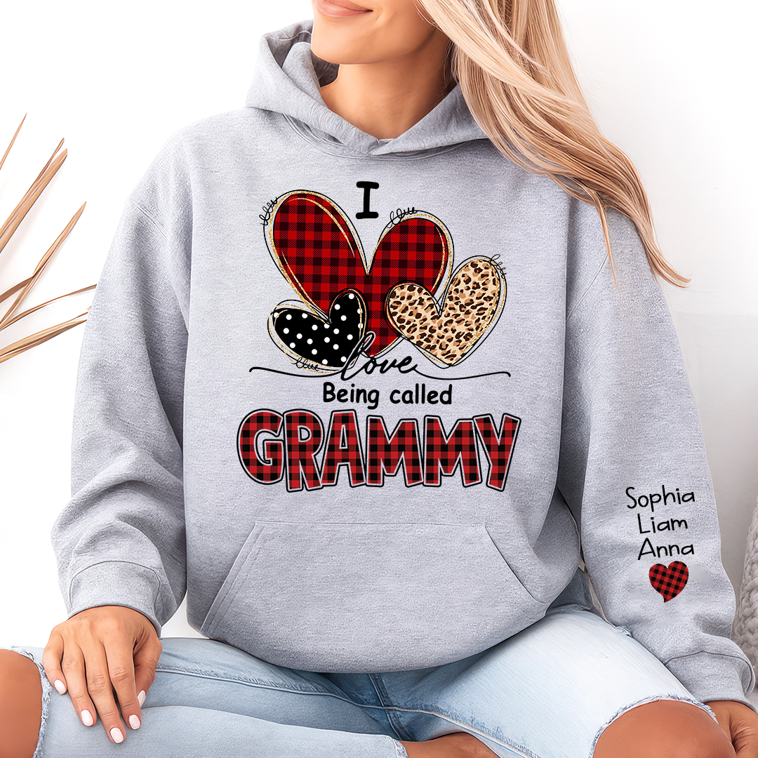 I Love Being Called Mimi Hoodie, Personalized Grandma Shirt with Kids Names