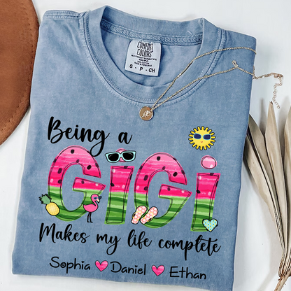 Comfort Colors® Custom Being A Mimi Makes My Life Complete Watermelon T-Shirt