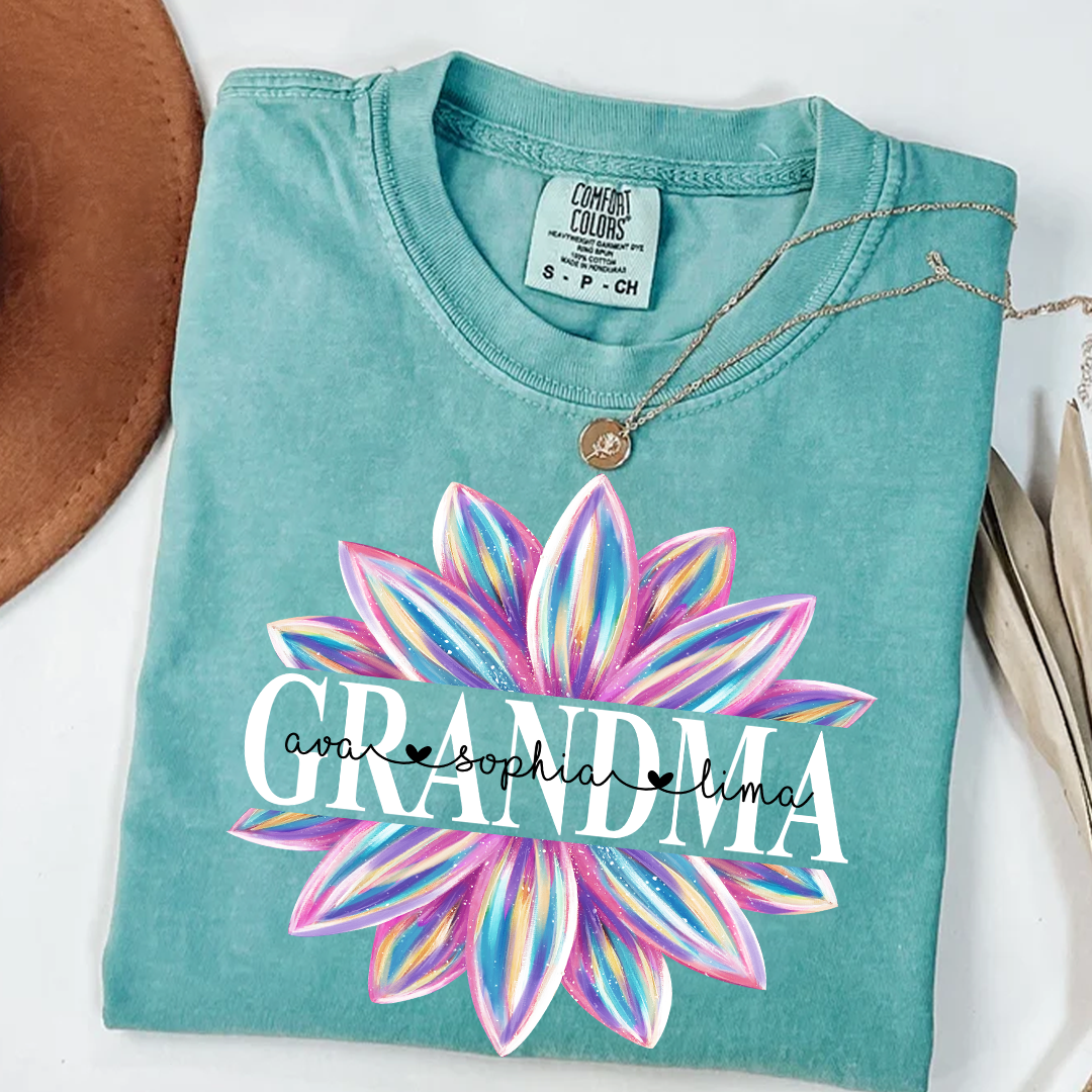 Comfort Colors® Grandma Flower 1 Color Trend Shirt, Gift For Grandma T-Shirt