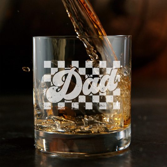 Dad-Daddy And Kids Whiskey Glass