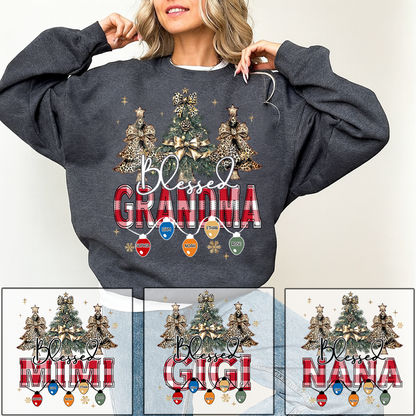 Personalized Blessed Grandma Sweatshirt, Gift for Grandma and Kids