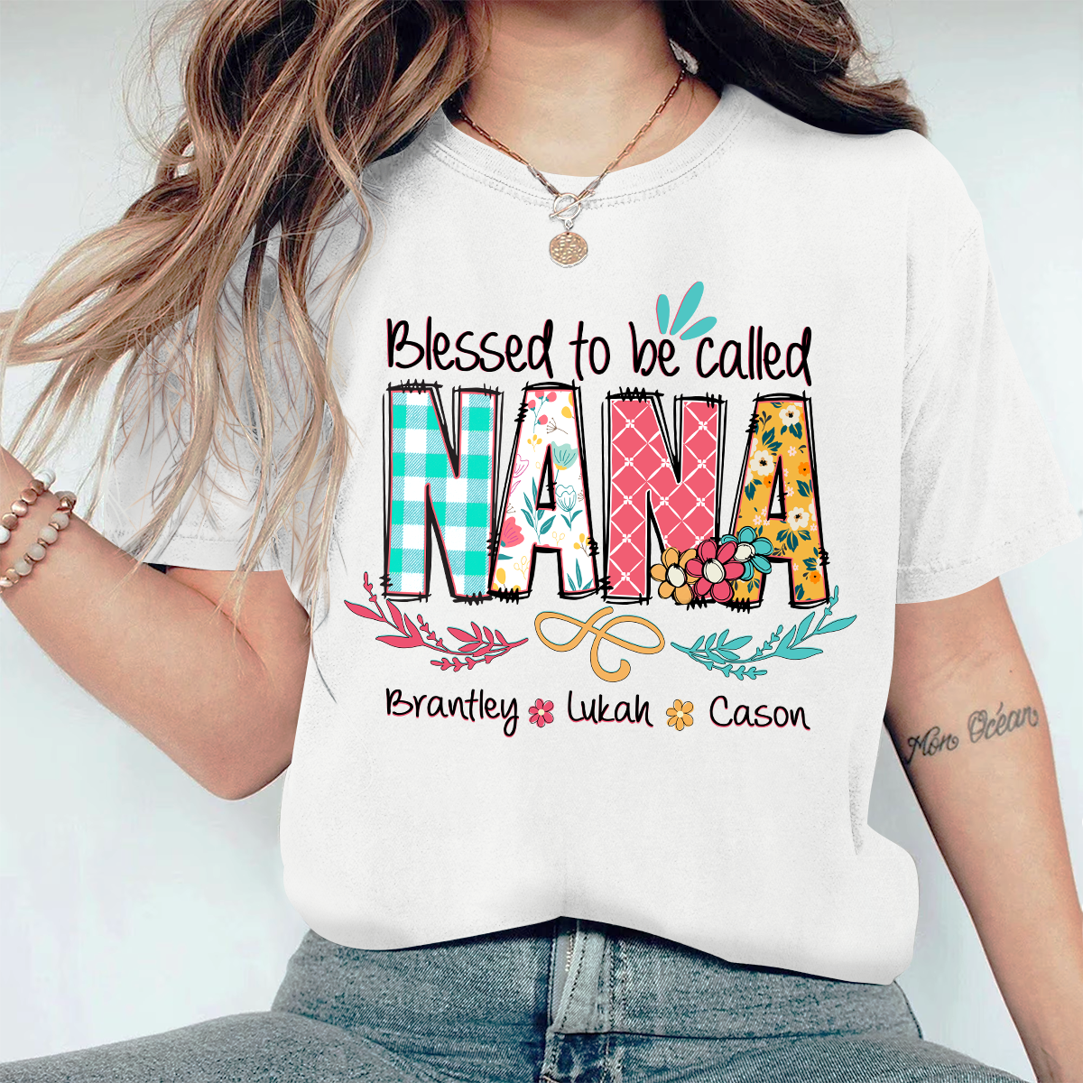 Personalized Blessed To Be Called Nana Comfort Colors T-Shirt