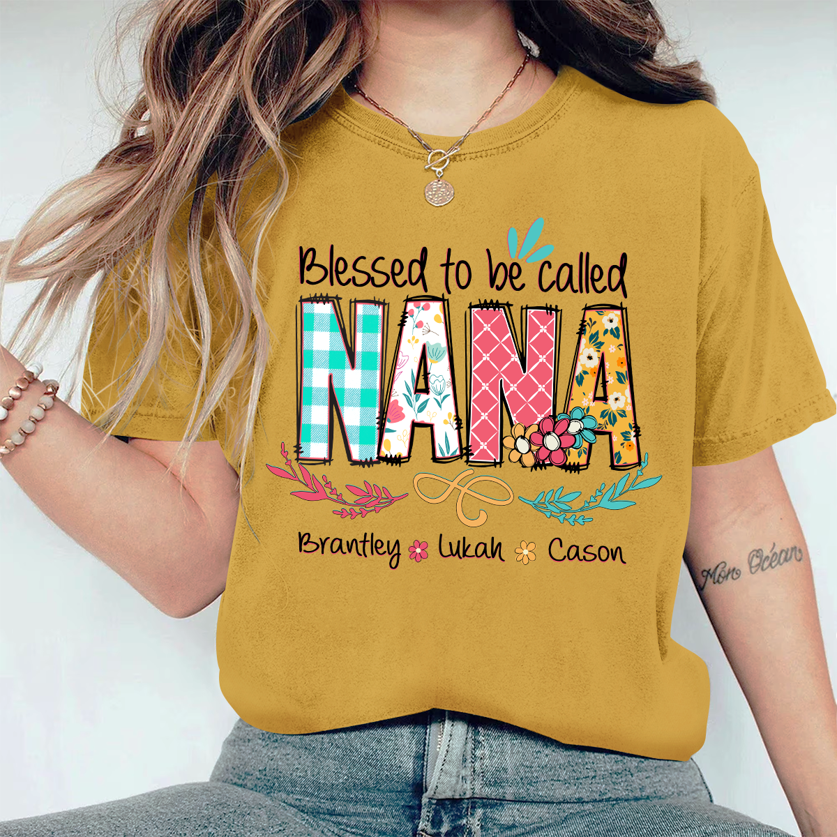 Personalized Blessed To Be Called Nana Comfort Colors T-Shirt