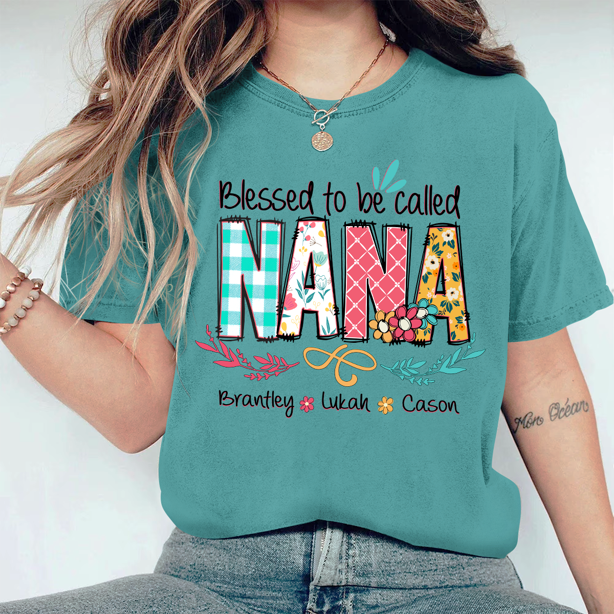 Personalized Blessed To Be Called Nana Comfort Colors T-Shirt