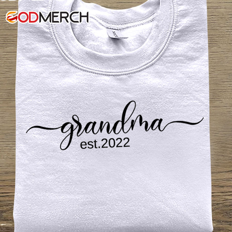 Grandma Est Embroidered Sweatshirt