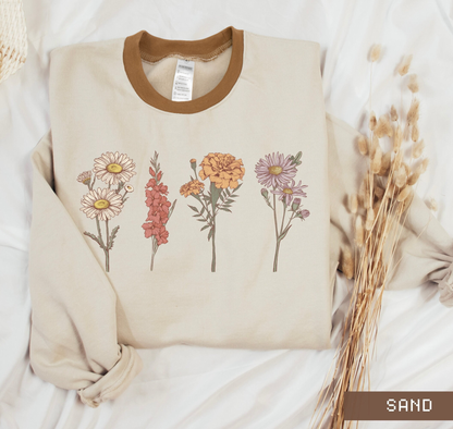 Custom Birth Month Sweatshirt Birth Flower Sweater, Birth Flower Shirt, Grandma's Garden, Personalized Mom Gift Grandma Mother's Day Gift Sweatshirt